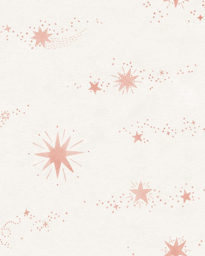 Wallpaper cu stele roz, perfect pentru camera copiilor