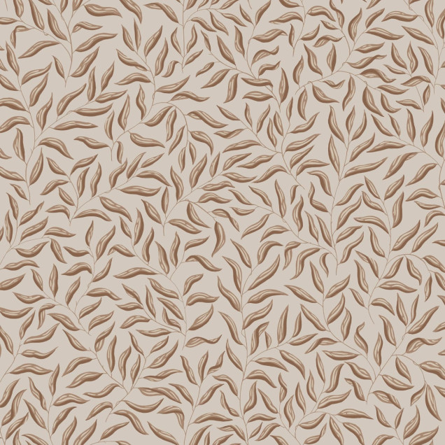 Tapet cu frunze delicate, Karolina Hazel, ideal pentru un interior elegant si primitor.