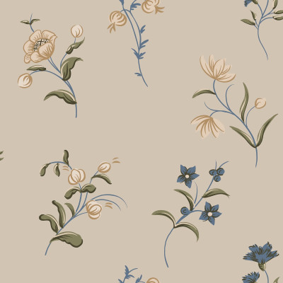 Tapet lavabil Hanna Clay cu model floral discret