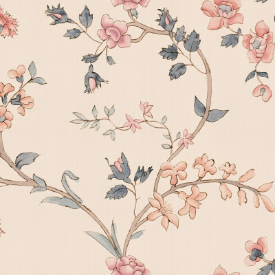 Tapet floral pastelat, lavabil, cu flori delicate, perfect pentru dormitoare, livinguri sau holuri.