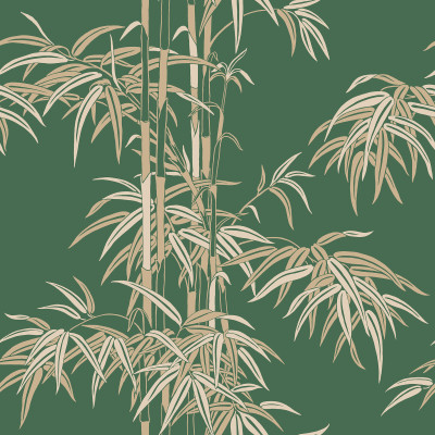 Tapet verde cu design bambus elegant într-un interior