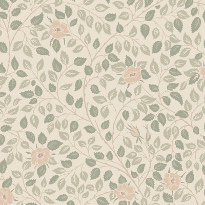 Tapet floral verde într-o bucătărie modernă