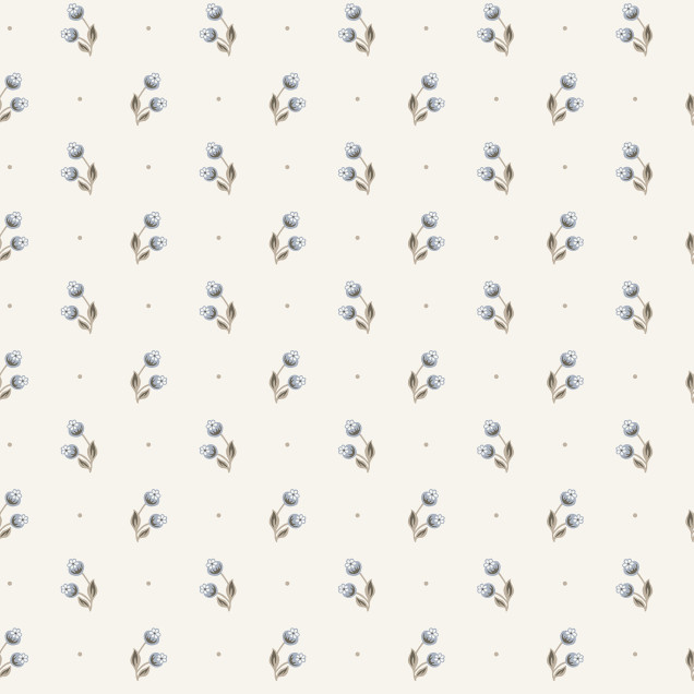 Tapet floral albastru 