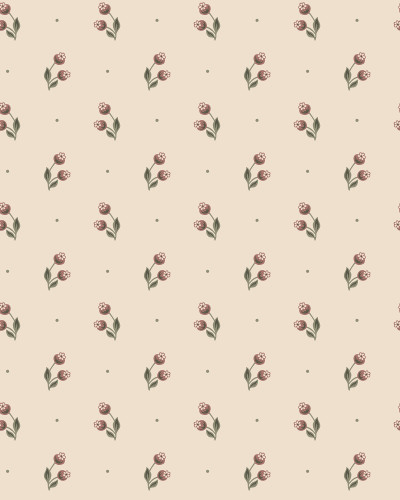 Tapet floral elegant cu tonuri burgund