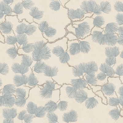 Tapet cu motive de pin Misty Blue