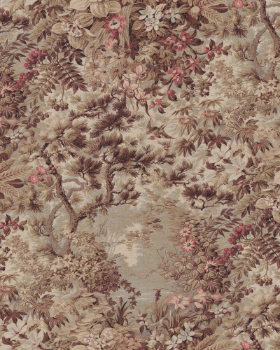 Tapet floral maro într-un interior elegant