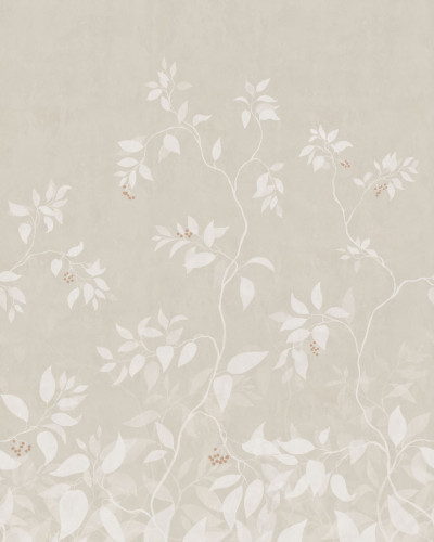 Tapet floral elegant în nuanțe de sandstone