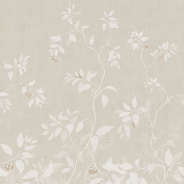 Tapet floral elegant în nuanțe de sandstone