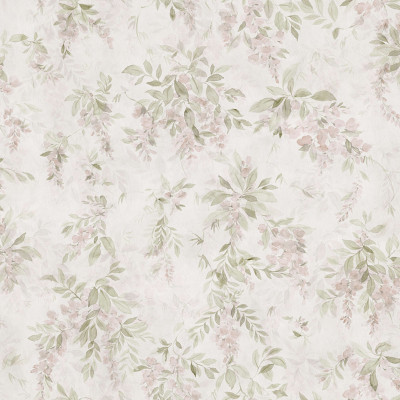 Tapet floral pastelat în living