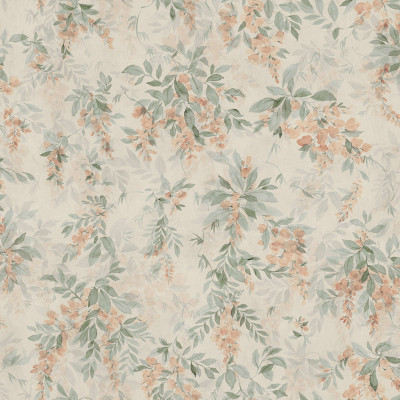 Fototapet floral cu design elegant și nuanțe portocalii