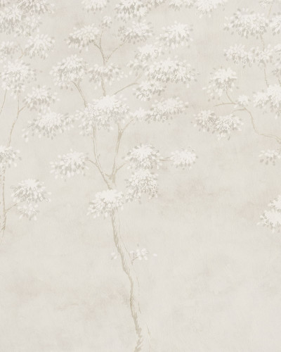 Tapet floral gri în decor interior elegant