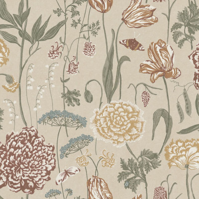 Tapet floral cu un design delicat și elegant, Aurelie Mural Sand, este o alegere perfectă pentru a crea o atmosferă romantică și primitoare în dormitor.