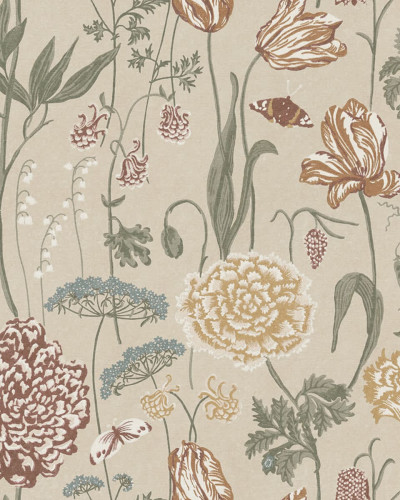 Tapet floral cu un design delicat și elegant, Aurelie Mural Sand, este o alegere perfectă pentru a crea o atmosferă romantică și primitoare în dormitor.