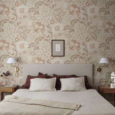 Ava Mural, Hazel, cu design floral discret, modern, lavabil