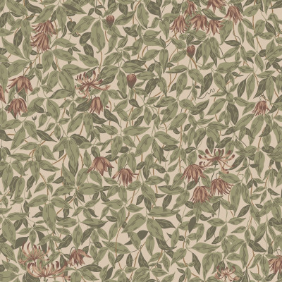 Tapet floral burgund într-un interior elegant