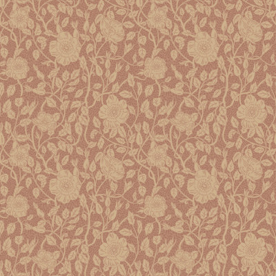 Tapet floral terracotta într-o cameră cu design interior rustic