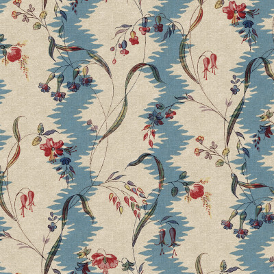 Tapet floral albastru cu design elegant