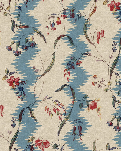 Tapet floral albastru cu design elegant