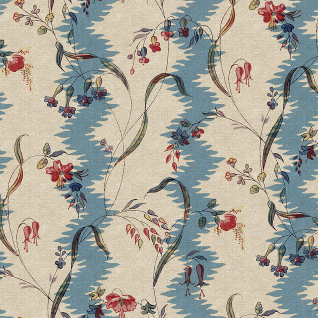 Tapet floral albastru cu design elegant