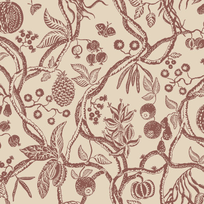 Tapet cu design floral burgundy, arborele vietii
