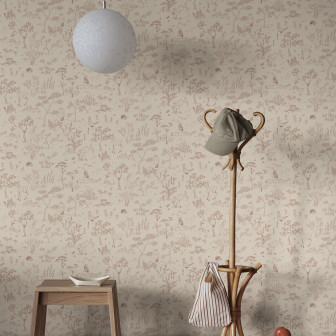 Tapet cu design delicat terracotta