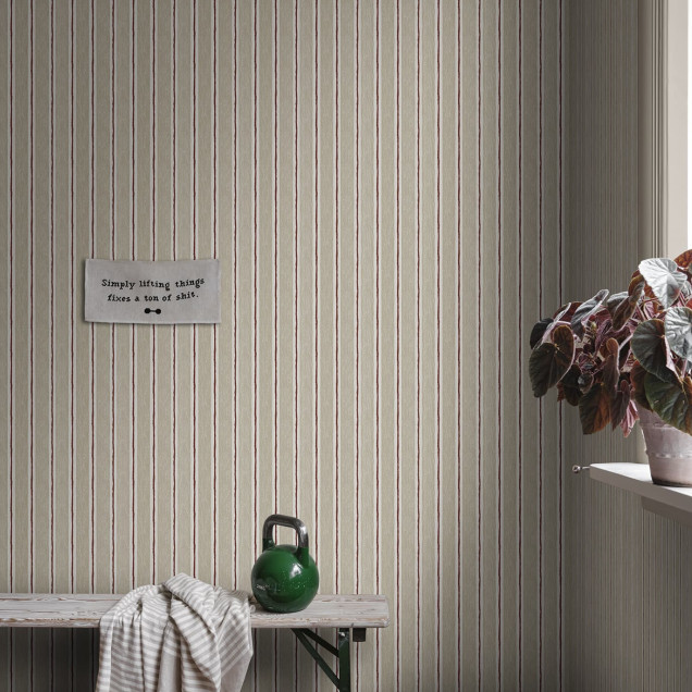 Tapet bej cu linii fine într-un interior modern