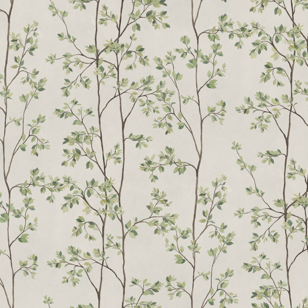 Tapet cu motiv floral verde, design elegant pentru interior
