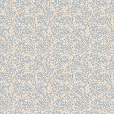 Tapet floral albastru deschis și coral, ideal pentru un decor elegant.