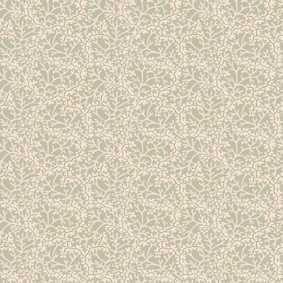 Tapet floral delicat în nuanțe de verde și corai, ideal pentru un decor interior rafinat