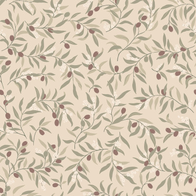 Tapet cu model floral bordo într-o cameră de zi elegantă