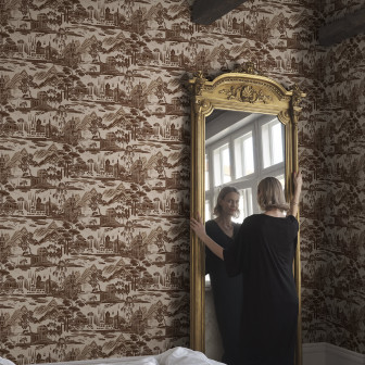 Tapet maro cu model lacustru elegant