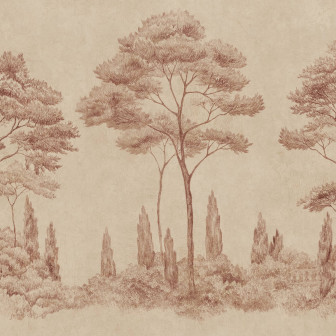 Tapet cu design clasic în nuanțe de terracotta