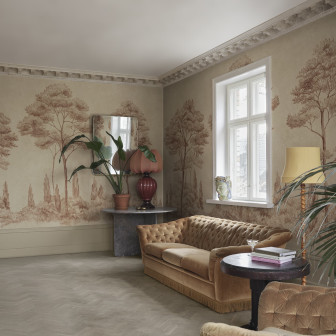 Tapet cu design clasic în nuanțe de terracotta