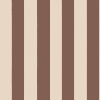 Tapet cu dungi verticale burgund și bej într-o cameră cu oglindă aurie