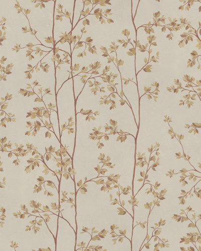Tapet bej cu design floral elegant într-un living modern
