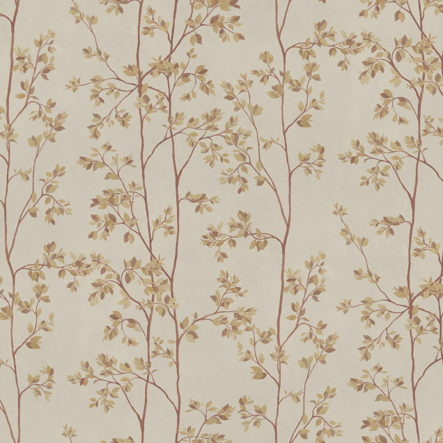 Tapet bej cu design floral elegant într-un living modern