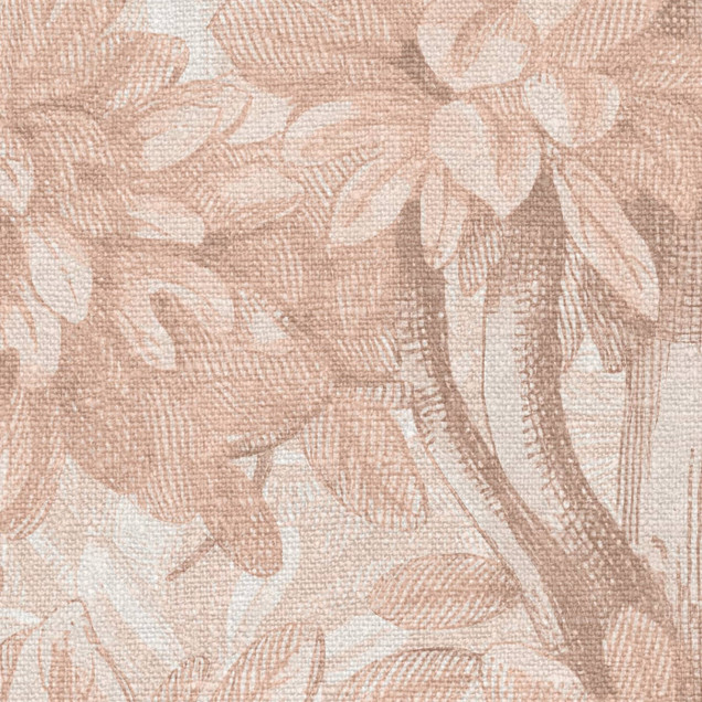 Tapet floral roz pal în decor de interior