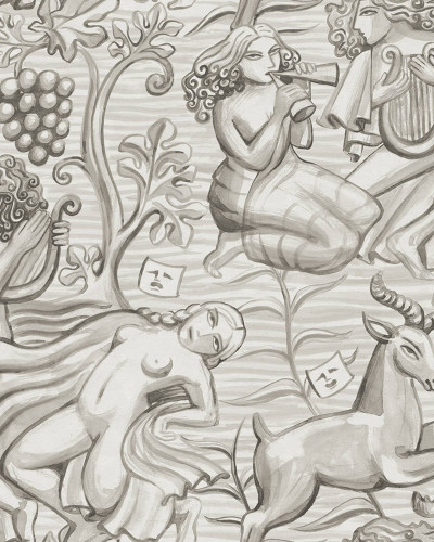 Tapet cu design complex și figuri mitologice
