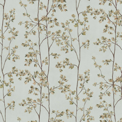 Tapet floral bleu într-un interior elegant