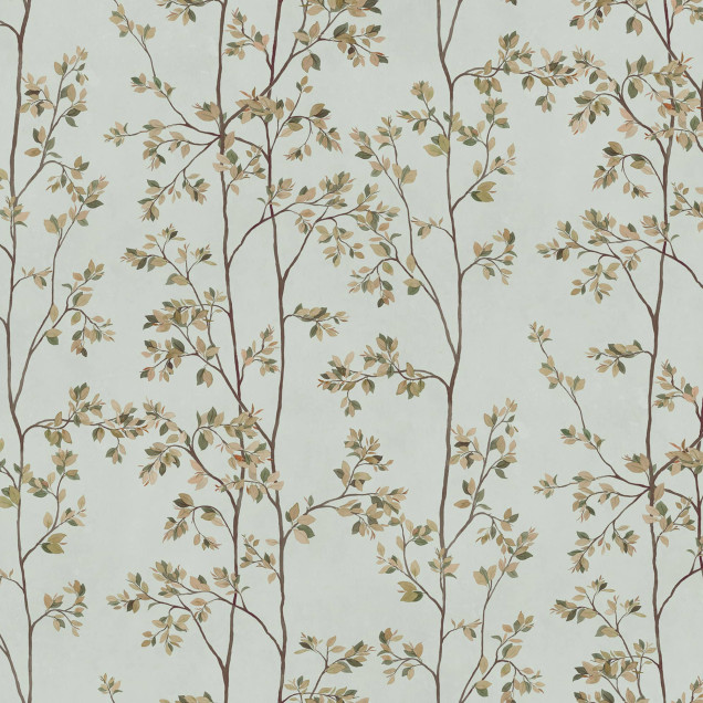 Tapet floral bleu într-un interior elegant