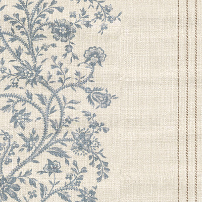 Tapet floral albastru în living elegant