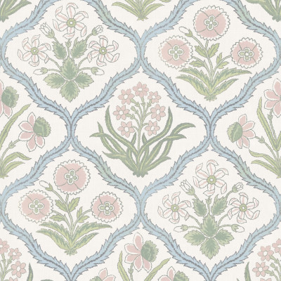 Tapet floral pastelat cu motive florale stilizate