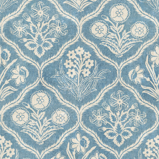 Tapet floral albastru cu design elegant