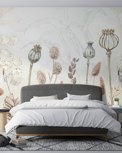 Tapet floral personalizat cu motive de toamnă