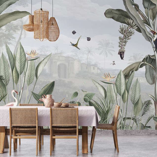 Tapet personalizat cu design botanical