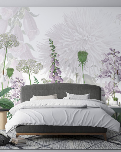 Tapet personalizat cu flori Foxglove Flowers
