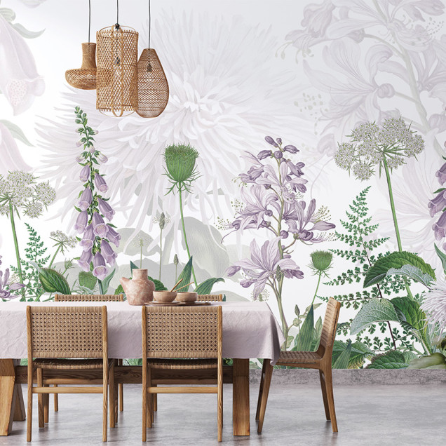 Tapet personalizat cu flori Foxglove Flowers