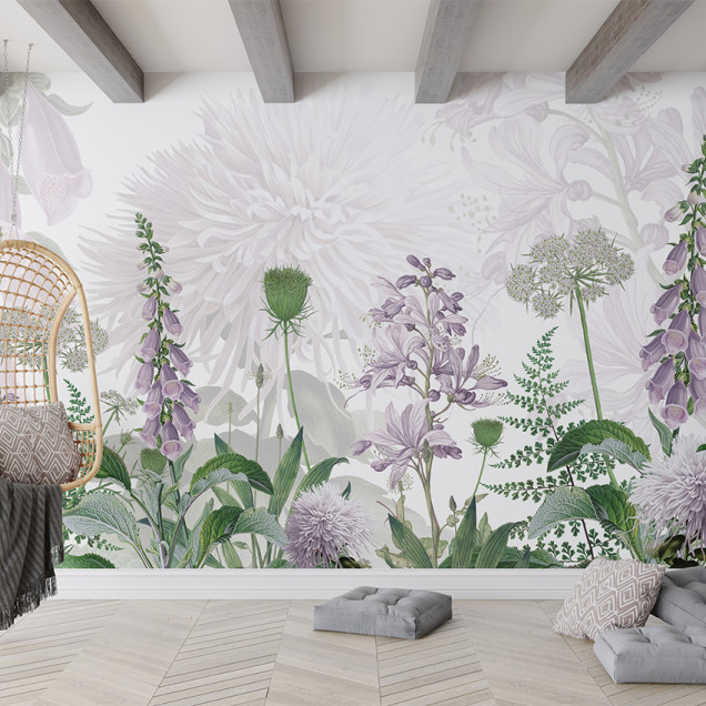 Tapet personalizat cu flori Foxglove Flowers
