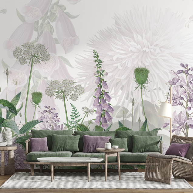 Tapet personalizat cu flori Foxglove Flowers