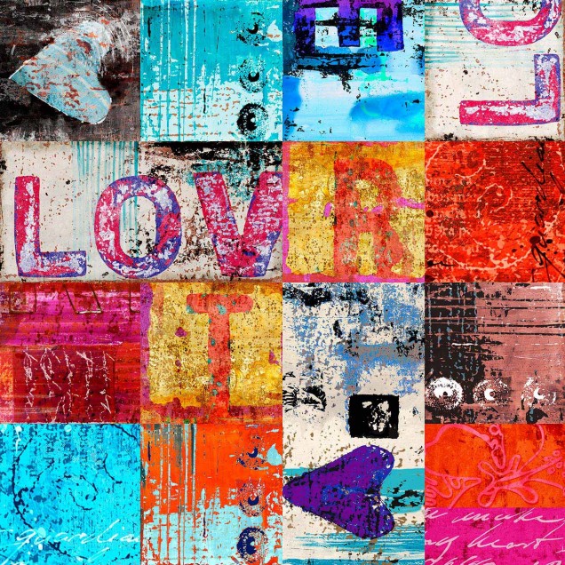 Tapet modern Love & Patch, Rainbow cu design vibrant si colorat, perfect pentru dormitor sau camera de zi.